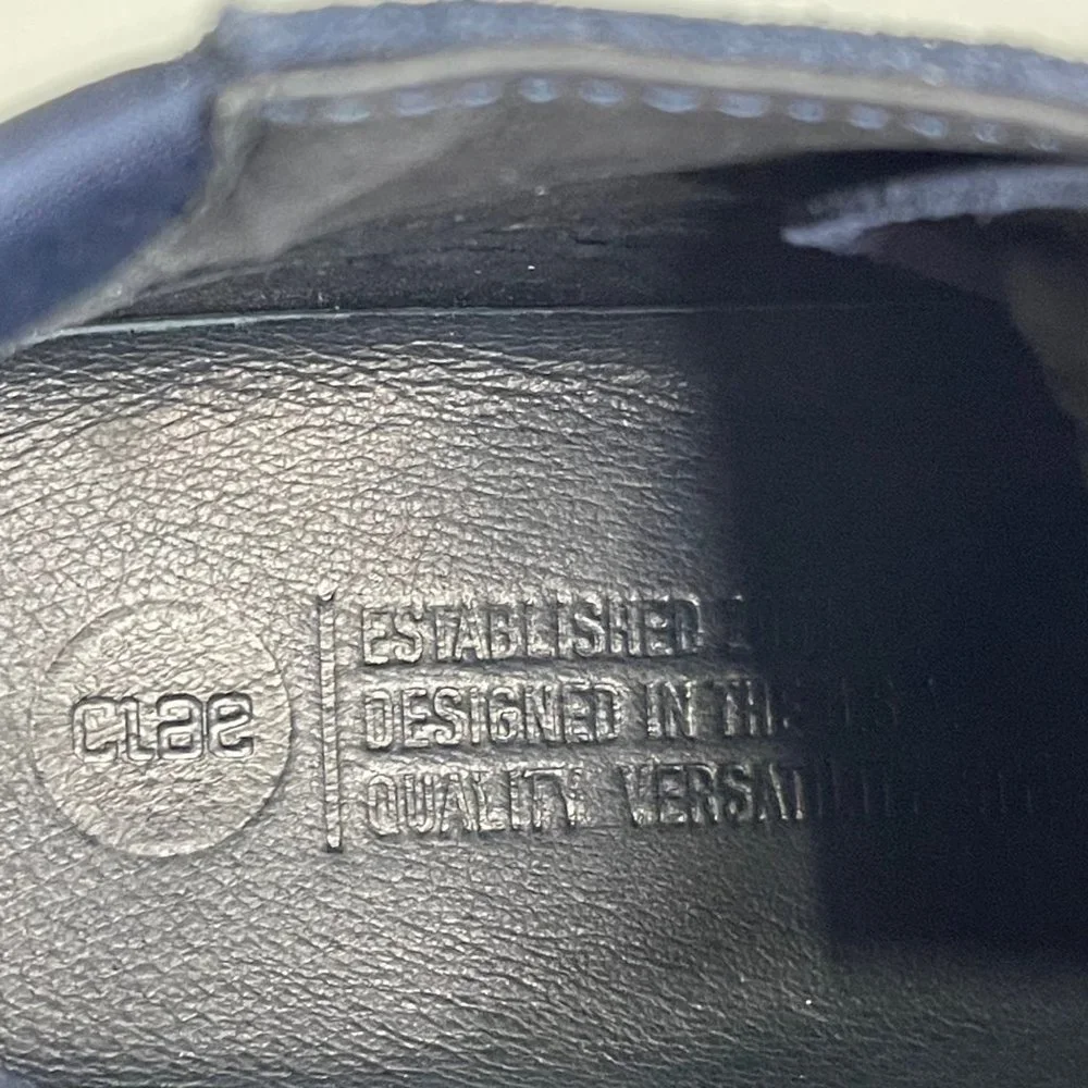 CLAE Bradley Mid Waxed Sued Deep Navy Size 10